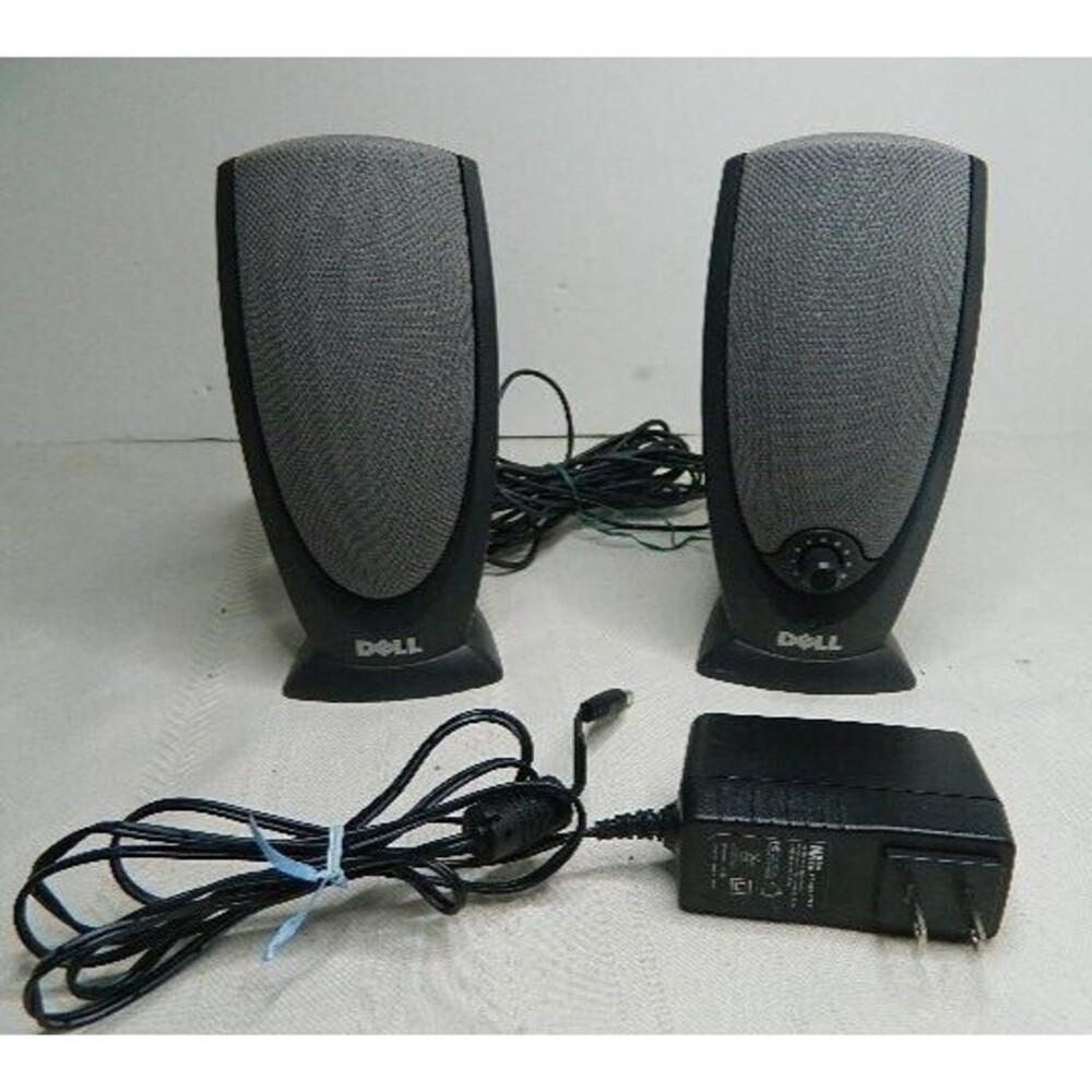 Dell Multimedia Computer Speakers A215 w/ AC Adapter Black Tested & Works
